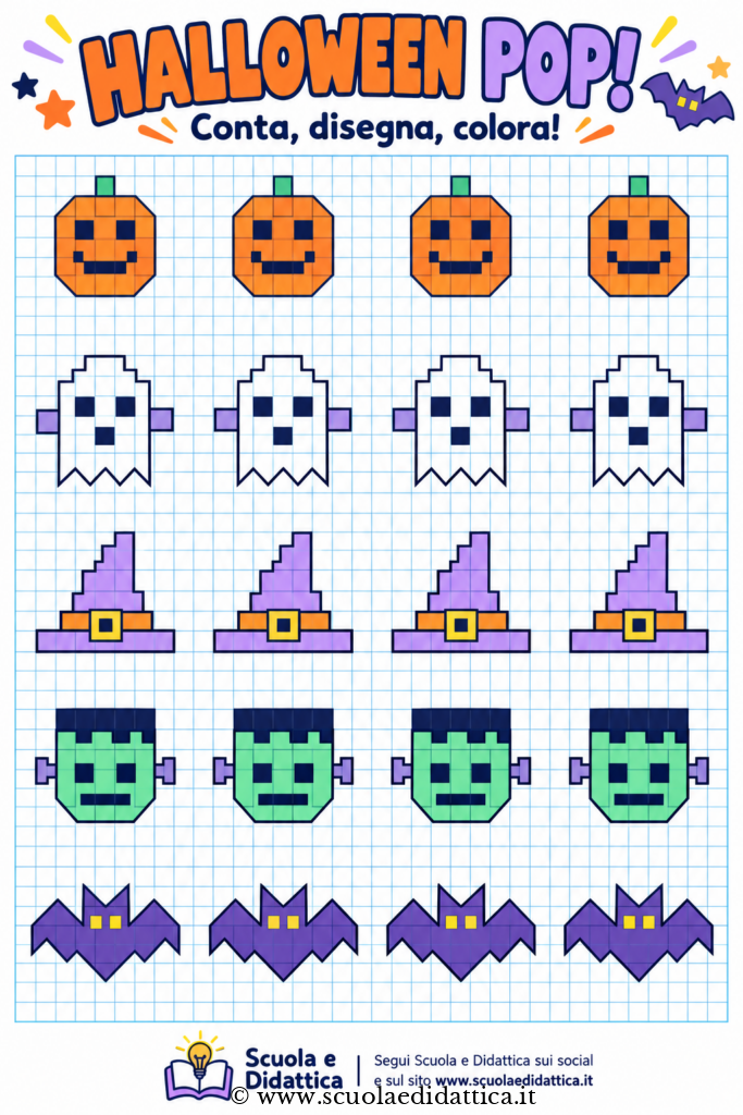 Cornicette di Halloween a quadretti da stampare 2