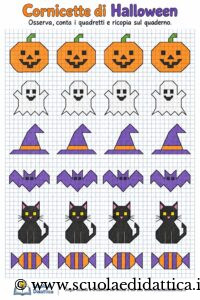 Cornicette di Halloween a quadretti da stampare