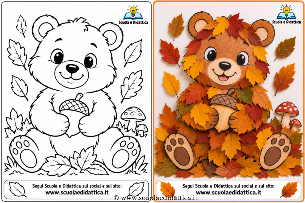 Lavoretti con foglie per bambini