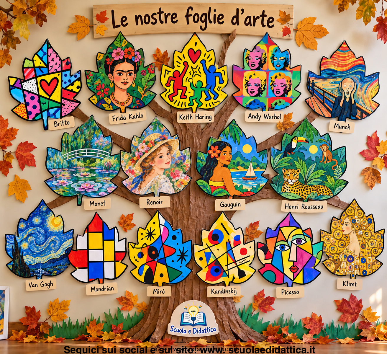 Lavoretti d’autunno: Foglie dei grandi artisti