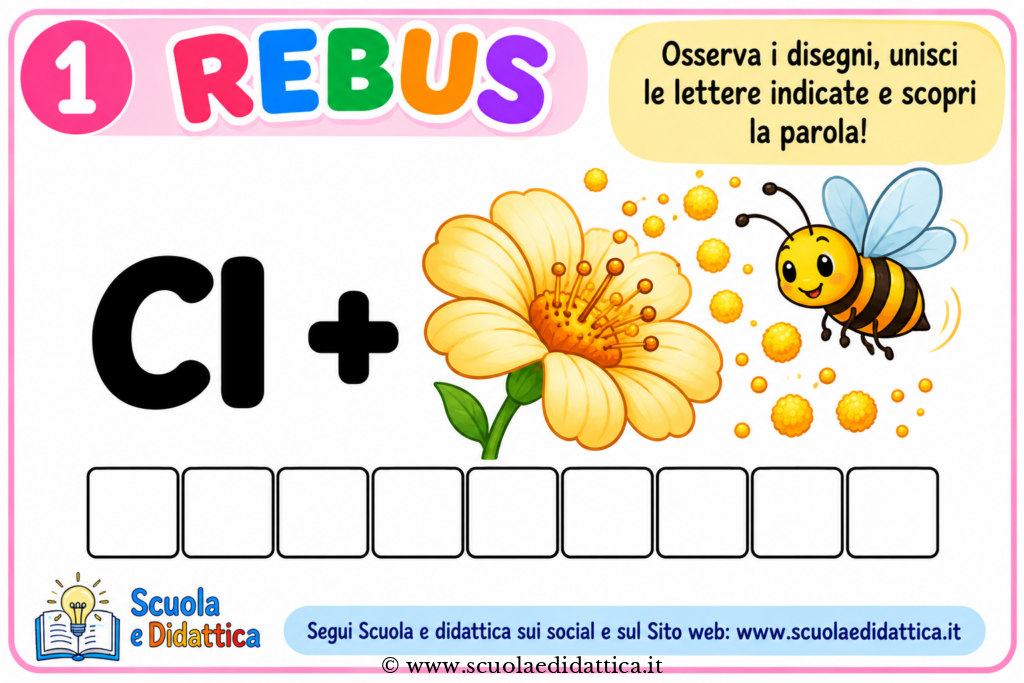 Giochi didattici per bambini rebus 6
