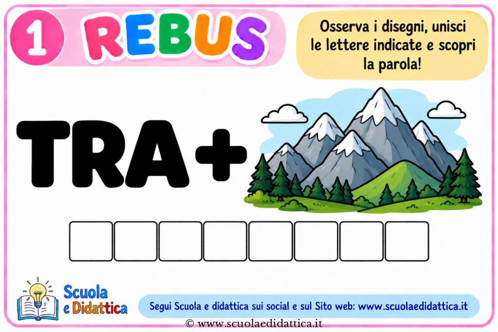 Giochi didattici per bambini rebus 6