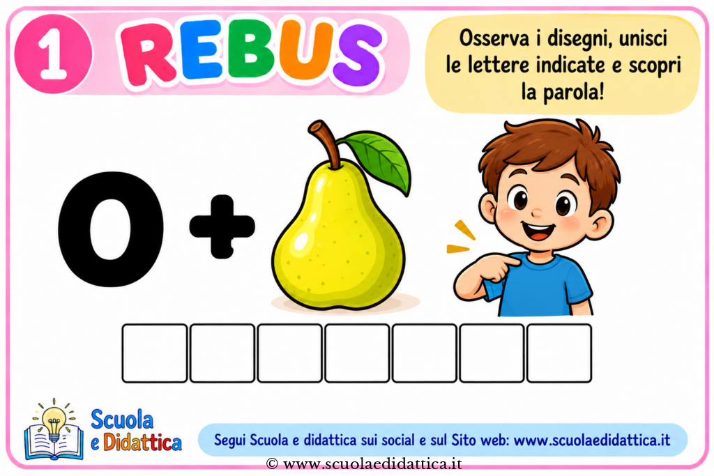 Giochi didattici per bambini rebus 7