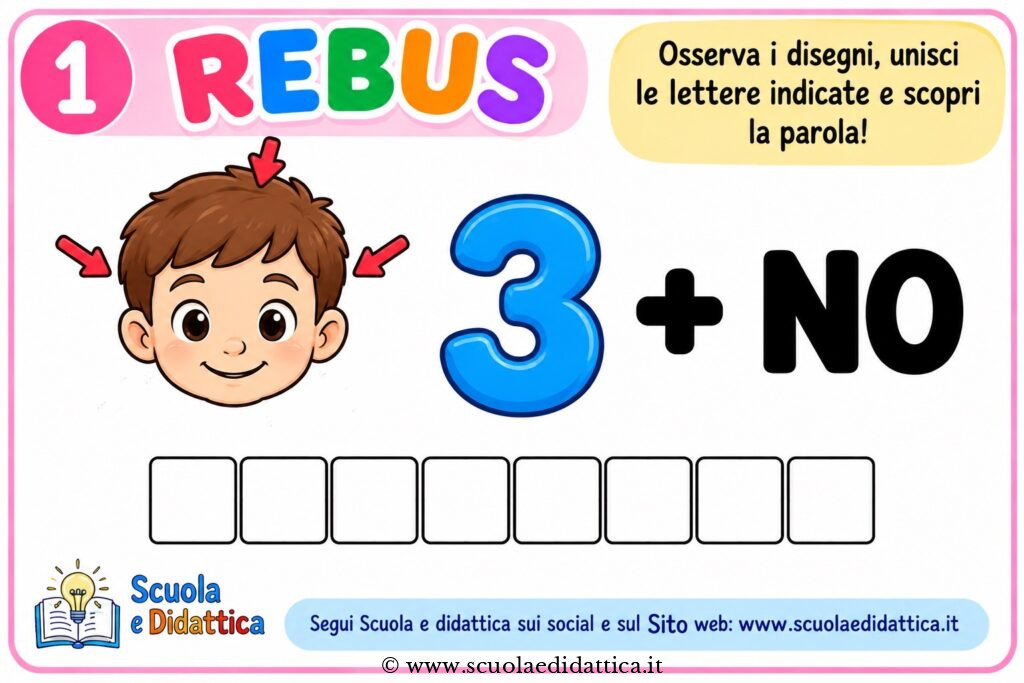 Giochi didattici per bambini rebus 13
