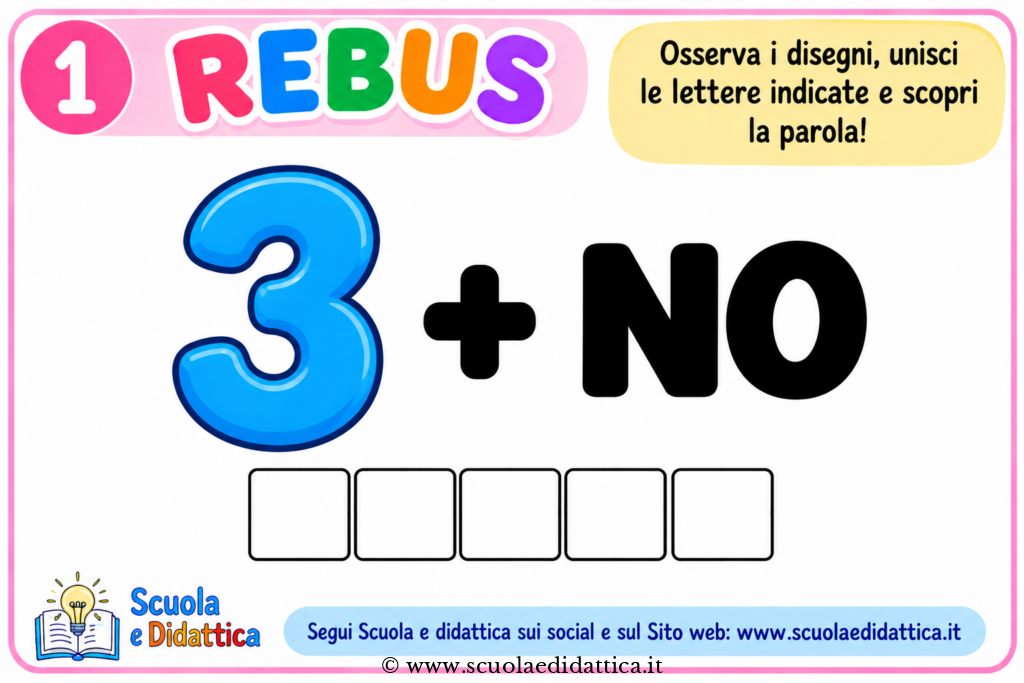 Giochi didattici per bambini rebus 4