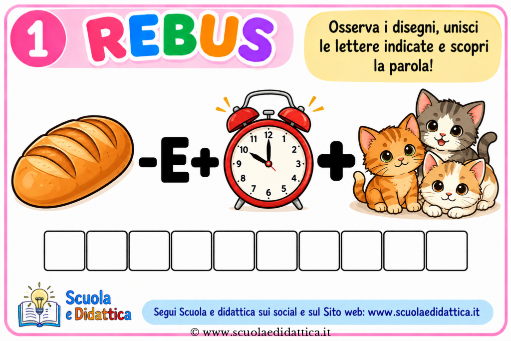 Giochi didattici per bambini rebus 15