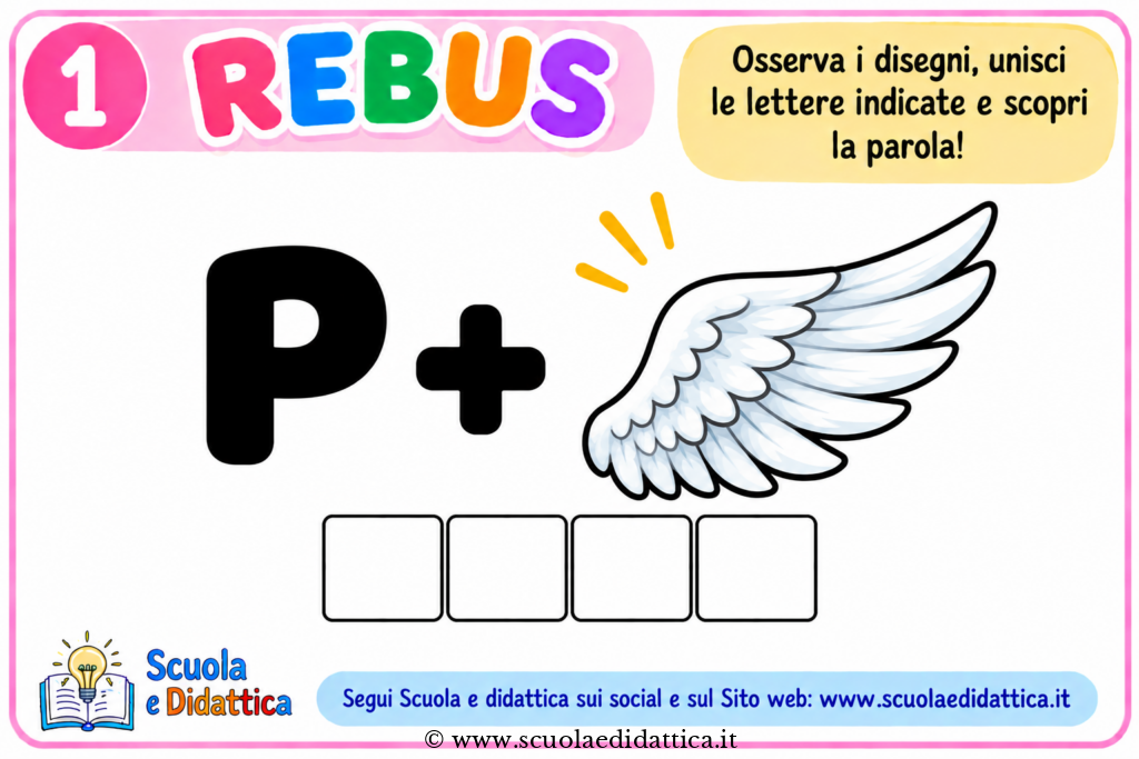 Giochi didattici per bambini rebus 8