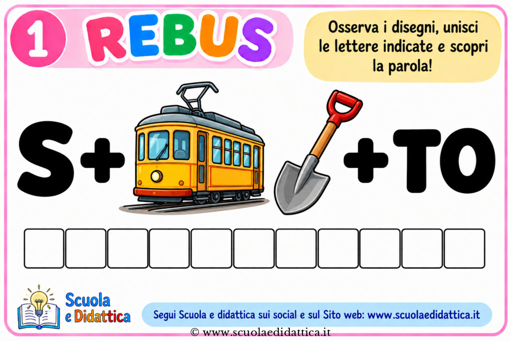 Giochi didattici per bambini rebus 9