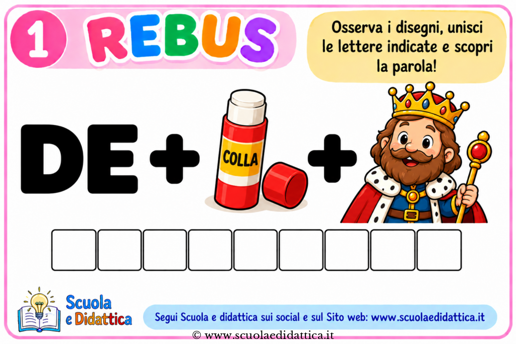 Giochi didattici per bambini rebus 10