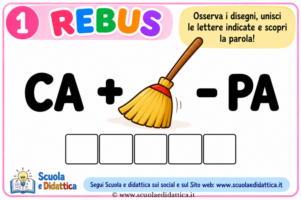 Giochi didattici per bambini rebus 11