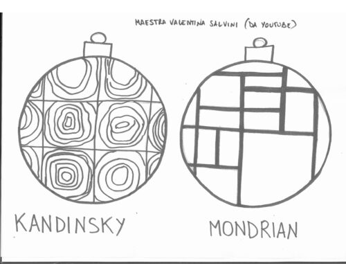 Palline natale Kandinsky / Mondrian